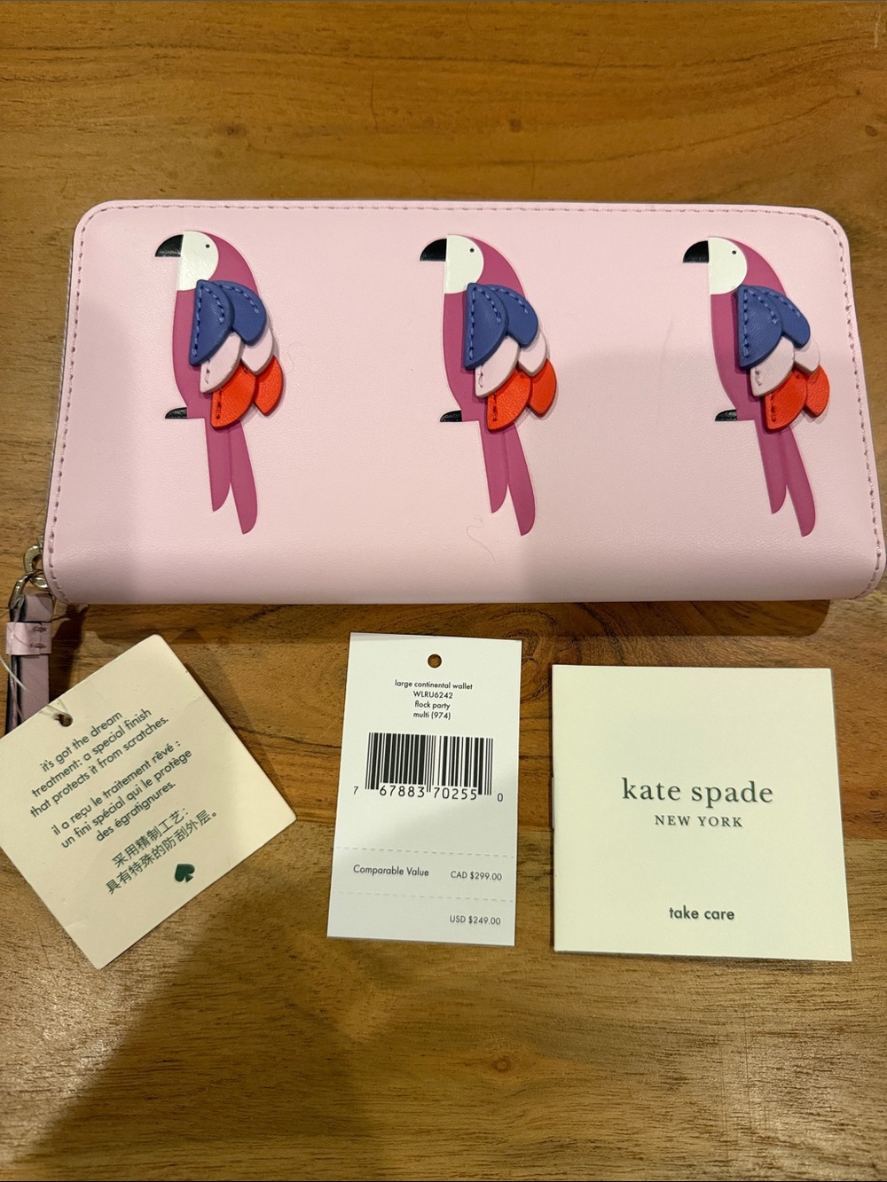 NWT Kate Spade Flock Party Large Continental Wallet